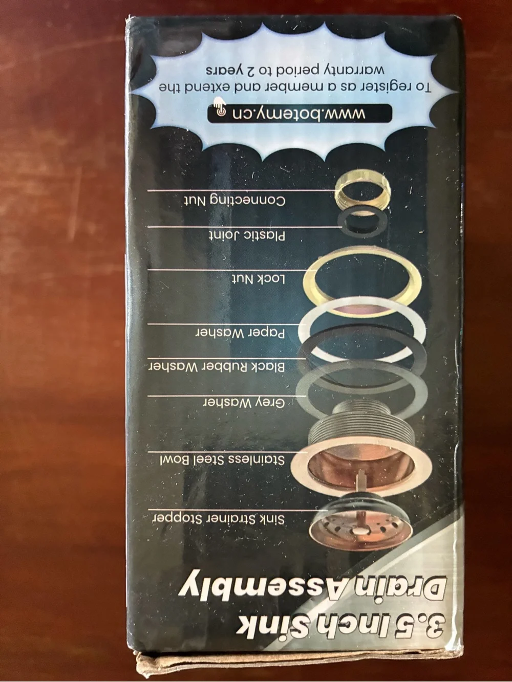 Bronze Sink Drain Assembly - 3-1/2 Inch